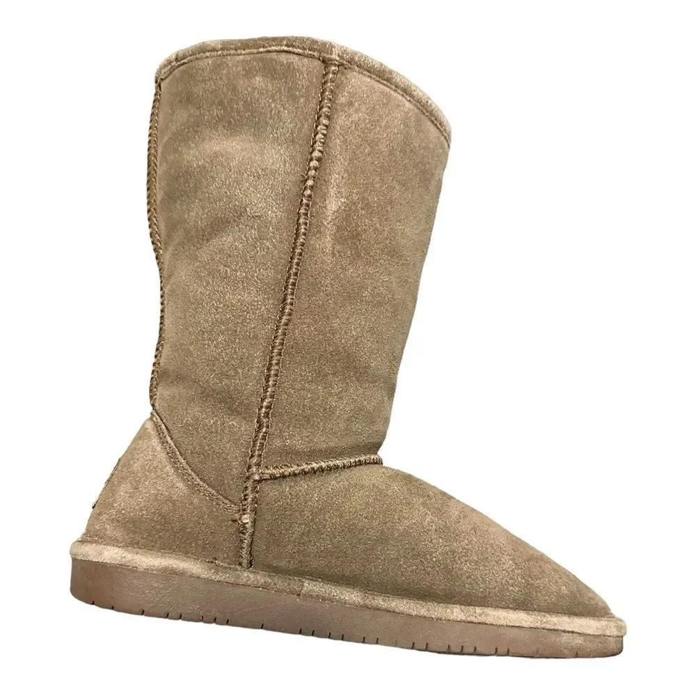 Bearpaw 5 youth brown suede winter mid calf fleece lined boots